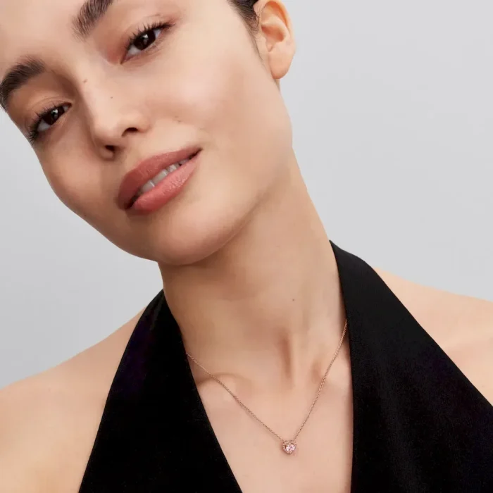 Pink Heart Collier Necklace - Image 3