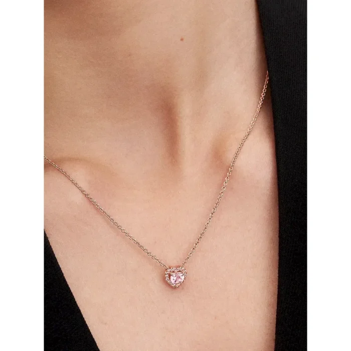 Pink Heart Collier Necklace - Image 2