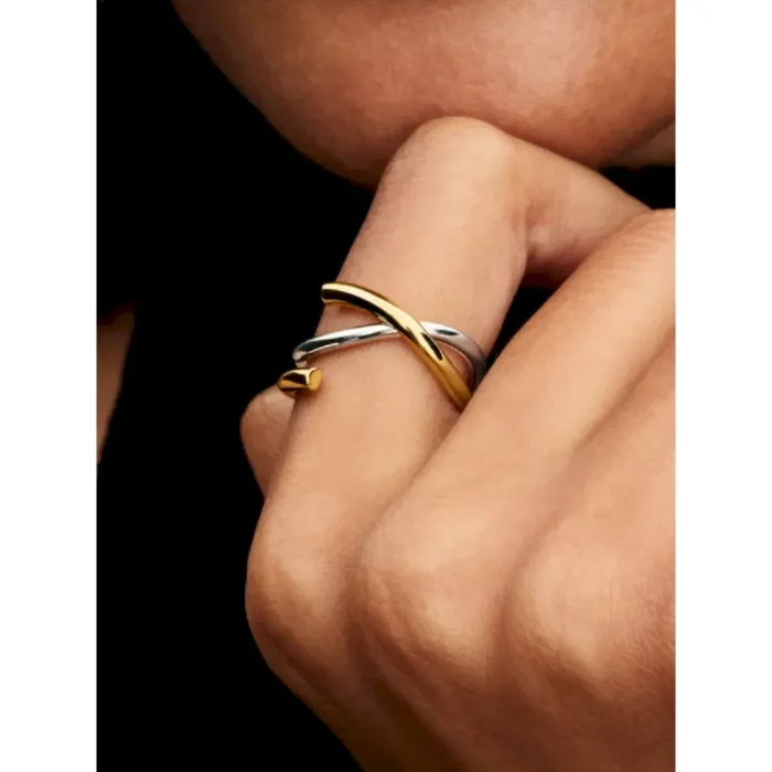 Two-Tone Intertwined Ring Set - Image 9