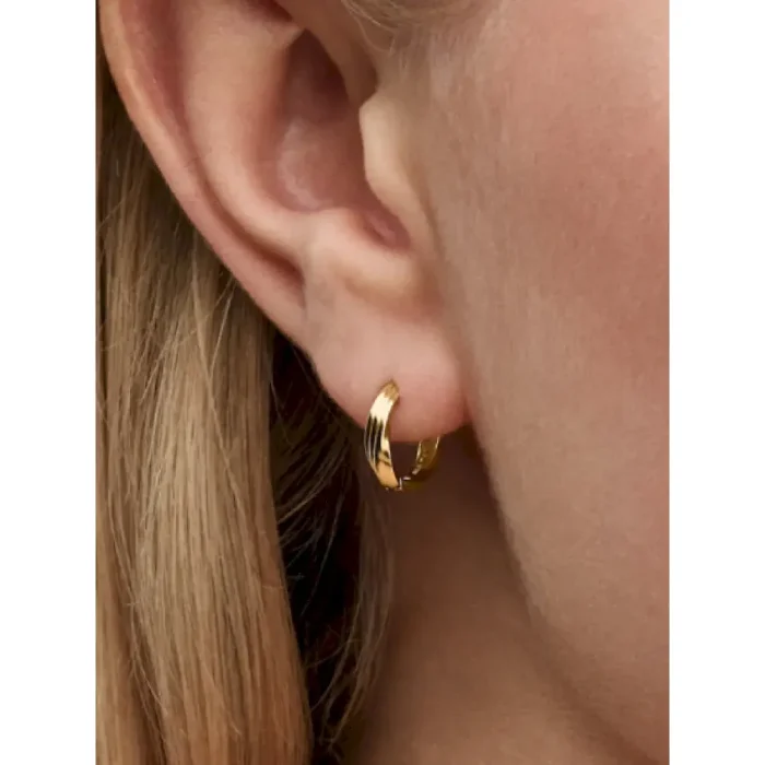 Twisted Huggie Earrings - Image 2