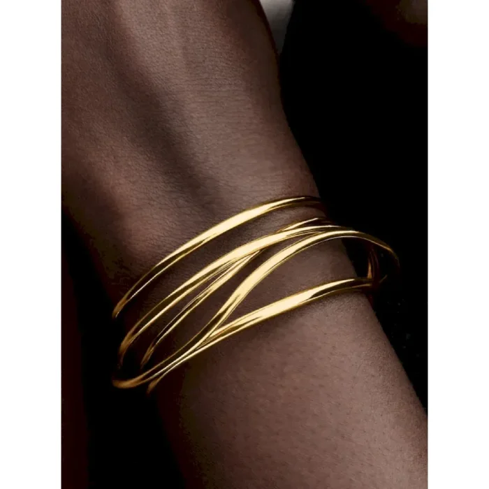 Organically Shaped Wired Open Bangle - Image 3