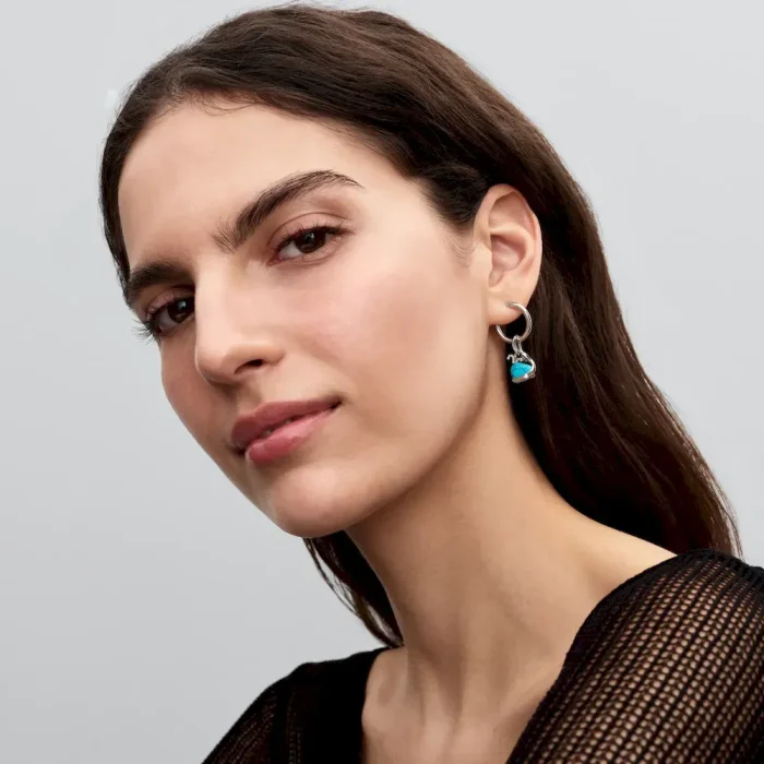 Pandora Moments 18 mm Charm Hoop Earrings - Image 4