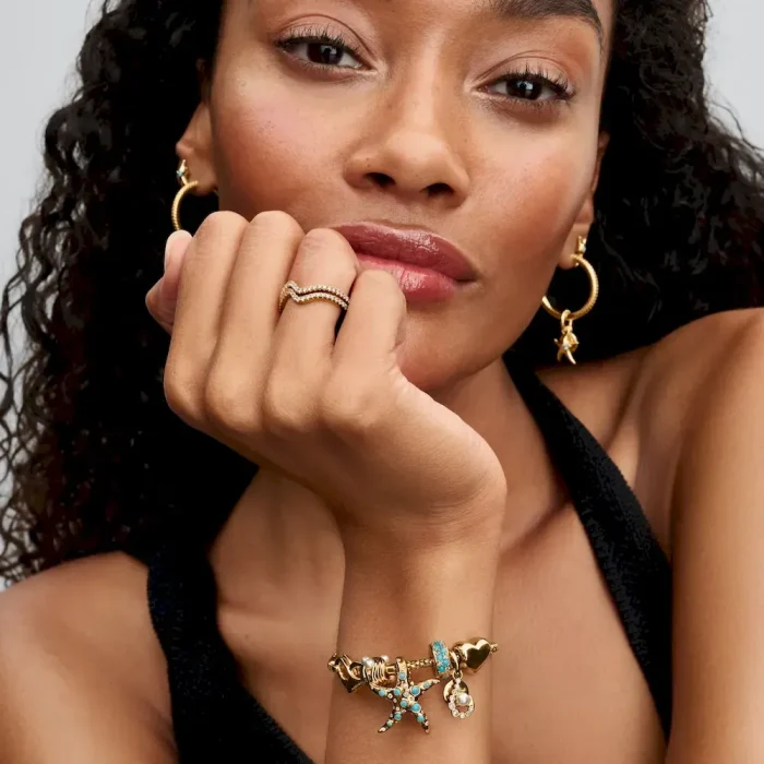 Sparkling Blue Starfish Necklace and Earring Set - Image 11