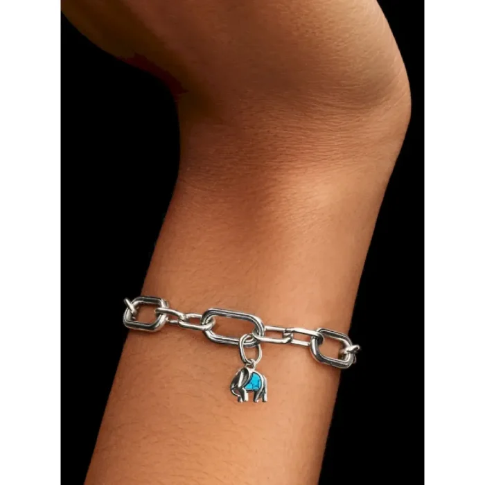 Turquoise Elephant and Heart Charm Bracelet - Image 15