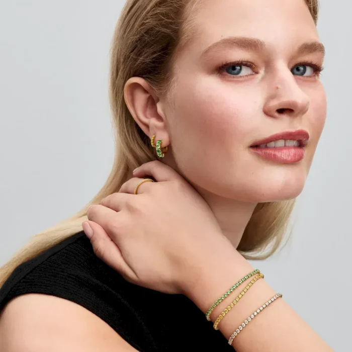 Sparkling Green Tennis Bracelet - Image 4