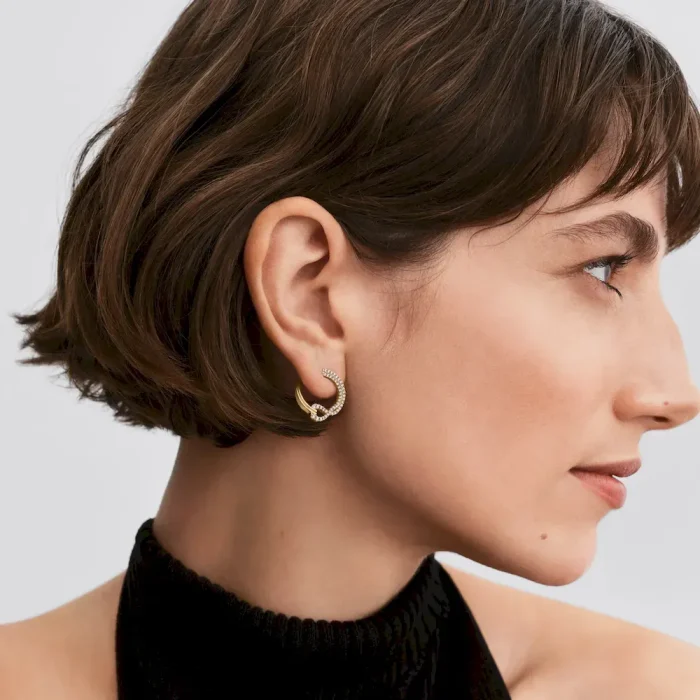 Pandora Infinite Lab-grown Diamond Pavé Open Circle Stud Earrings - Image 4