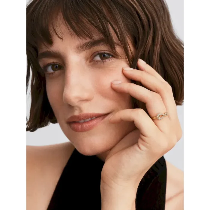 Pandora Infinite Lab-grown Diamond Pavé Double Row Ring - Image 5