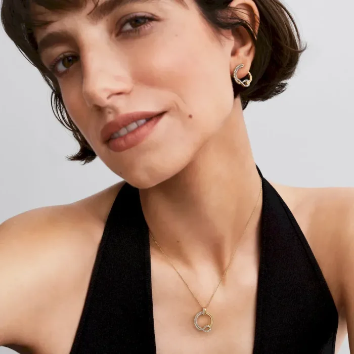 Pandora Infinite Lab-grown Diamond Pavé Open Circle Stud Earrings - Image 3