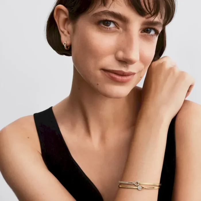 Pandora Infinite Lab-grown Diamond Pavé Hoop Earrings - Image 3