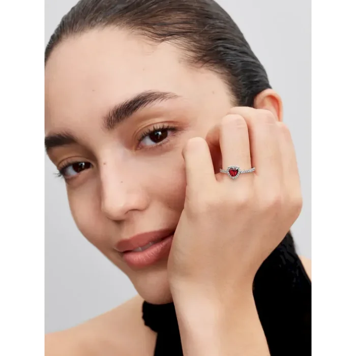 Elevated Red Heart Ring - Image 4
