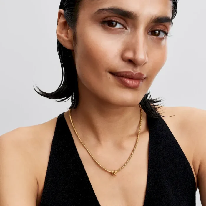 Letter N Charm Necklace - Image 10