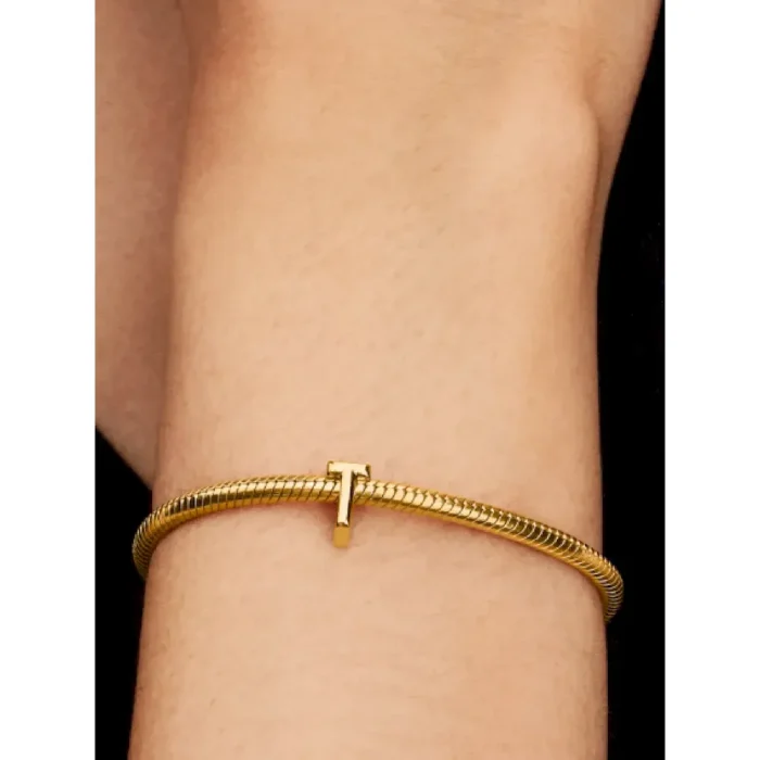 Letter T Charm Necklace - Image 9