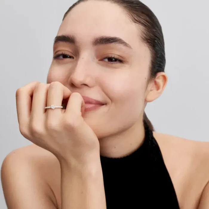 Black & White Chakra Heart Rings Set - Image 11