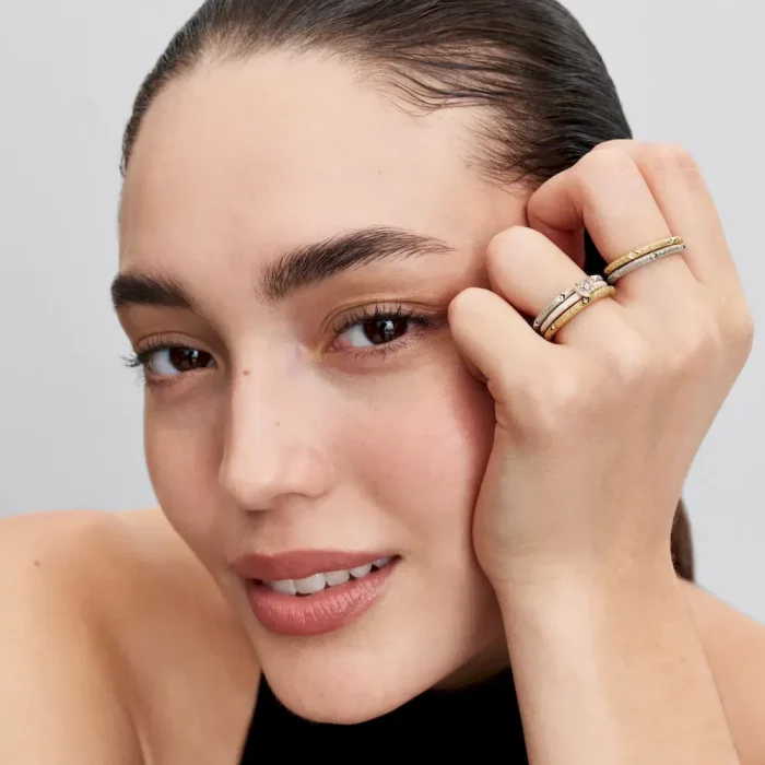 Black & White Chakra Heart Rings Set - Image 10