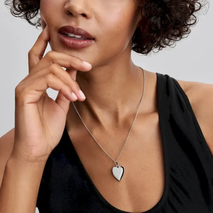 Engravable Openable Heart Locket Necklace - Image 5