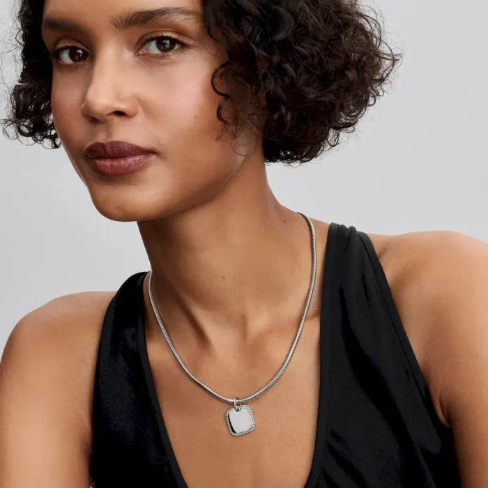 Engravable Square Tag Pendant - Image 3