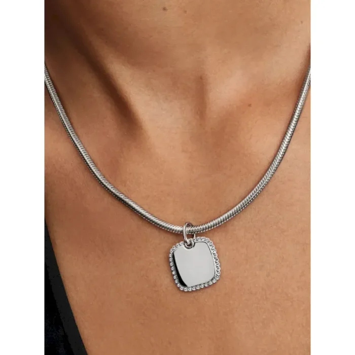 Engravable Square Tag Pendant - Image 2