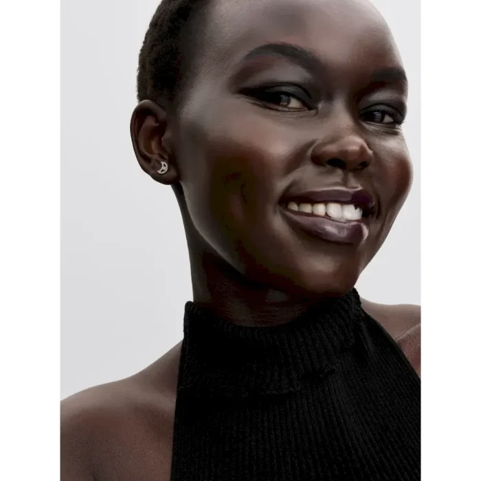 Sparkling Moon Stud Earrings - Image 5