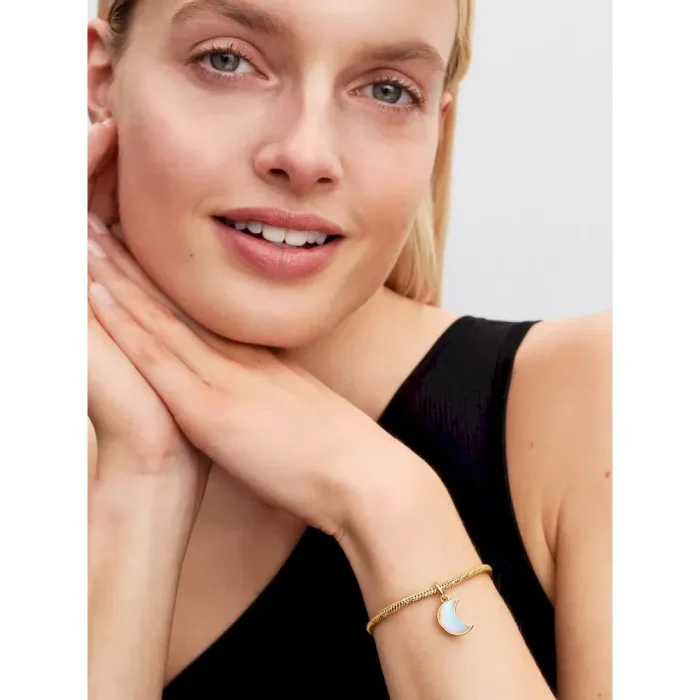 Sparkling Crescent Moon Dangle Charm - Image 3