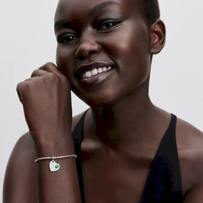 December Birthstone Heart Pendant Necklace - Image 5