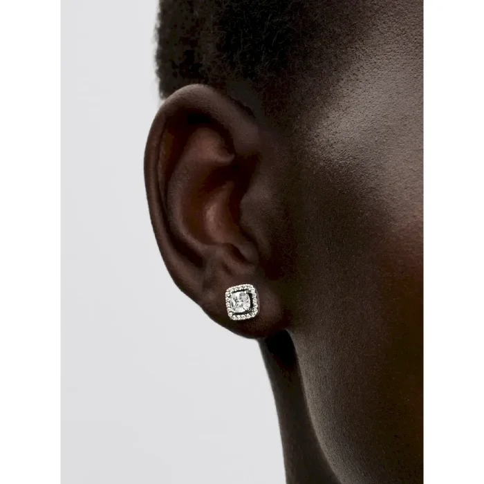 Square Halo Stud Earrings - Image 2