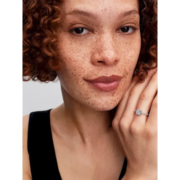 Sparkling Square Halo Ring - Image 3