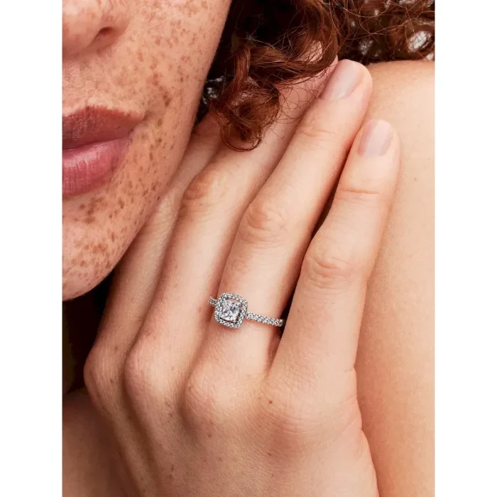 Sparkling Square Halo Ring - Image 2