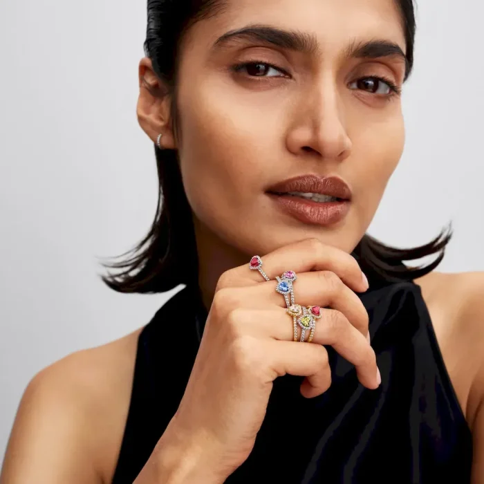 Celestial Love Elevated Heart Ring Duo - Image 5