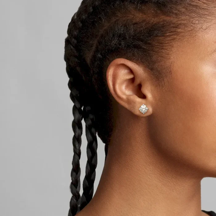 Pandora Era 14k White Gold Lab-grown Diamond Earrings - Image 3