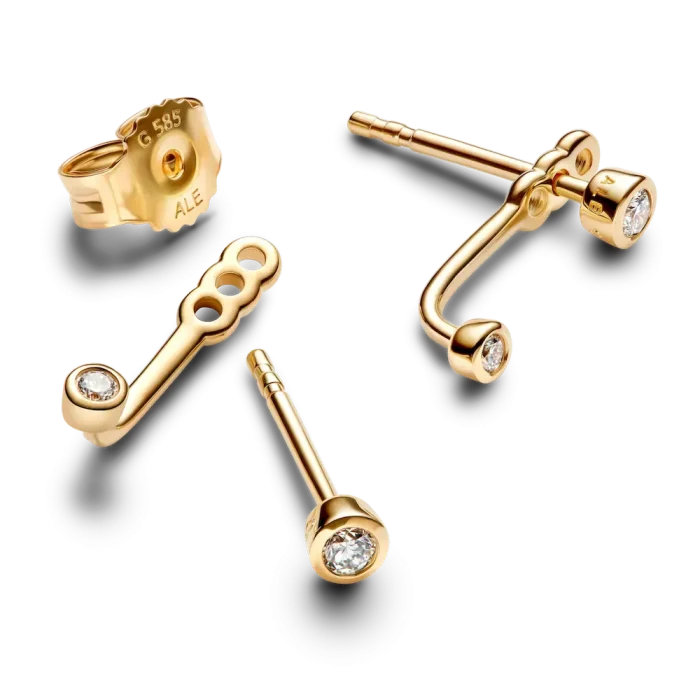 Lab-Grown Diamond Open Earring and Ring Set - Image 7