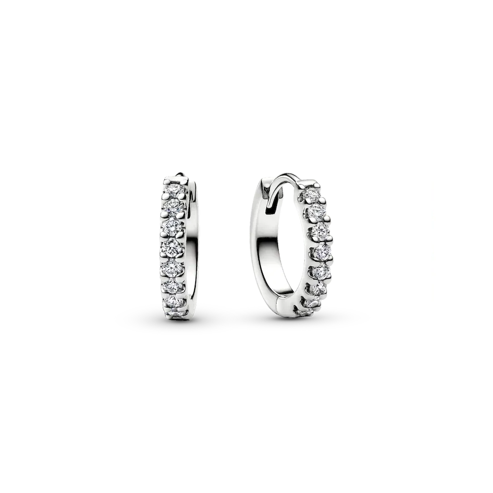 Pandora Era Lab-Grown Diamond Pavé Hoop Earrings
