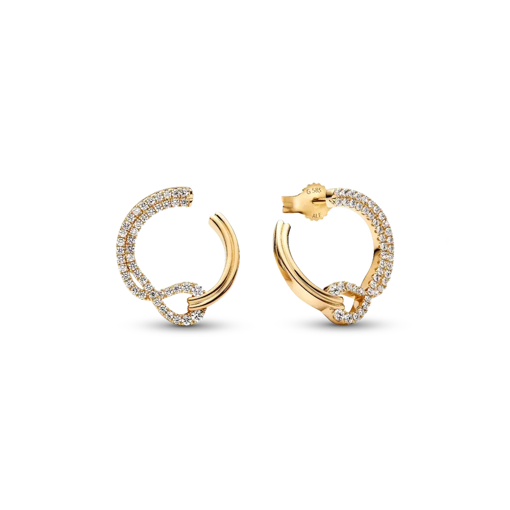 Pandora Infinite Lab-grown Diamond Pavé Open Circle Stud Earrings