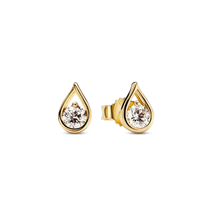 Pandora Infinite Lab-grown Diamond Necklace and Earrings Set 0.75 carat tw 14k Gold - Image 3