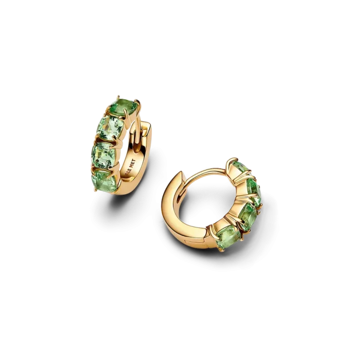 Green Hoop Earrings - Image 5