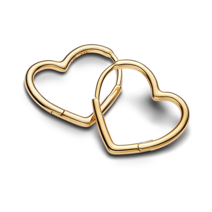 Asymmetrical Heart Hoop Earrings - Image 6