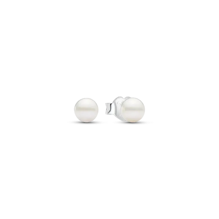 Treated Freshwater Cultured Pearl 4.5mm Stud Earrings - Image 2