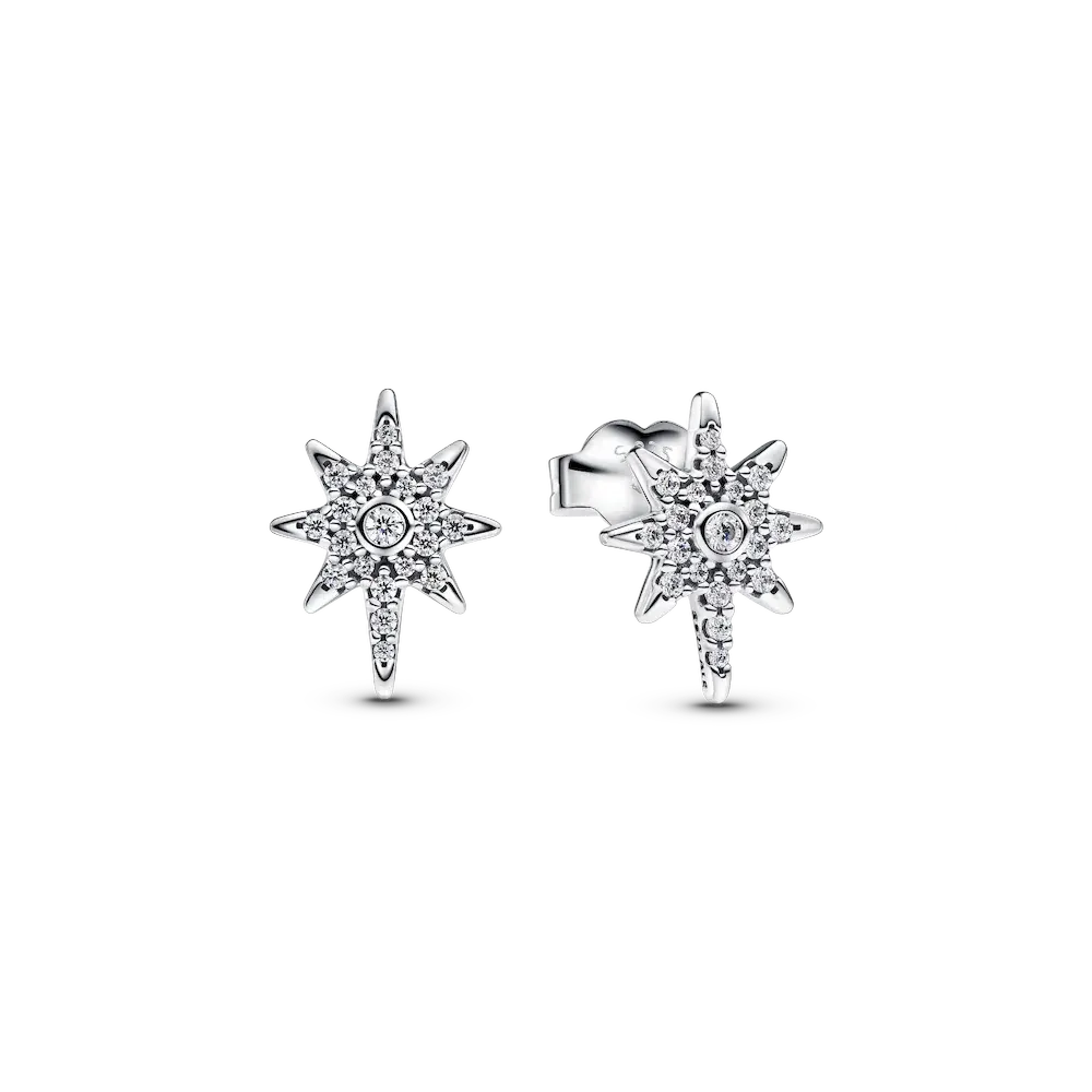 Sparkling North Star Stud Earrings