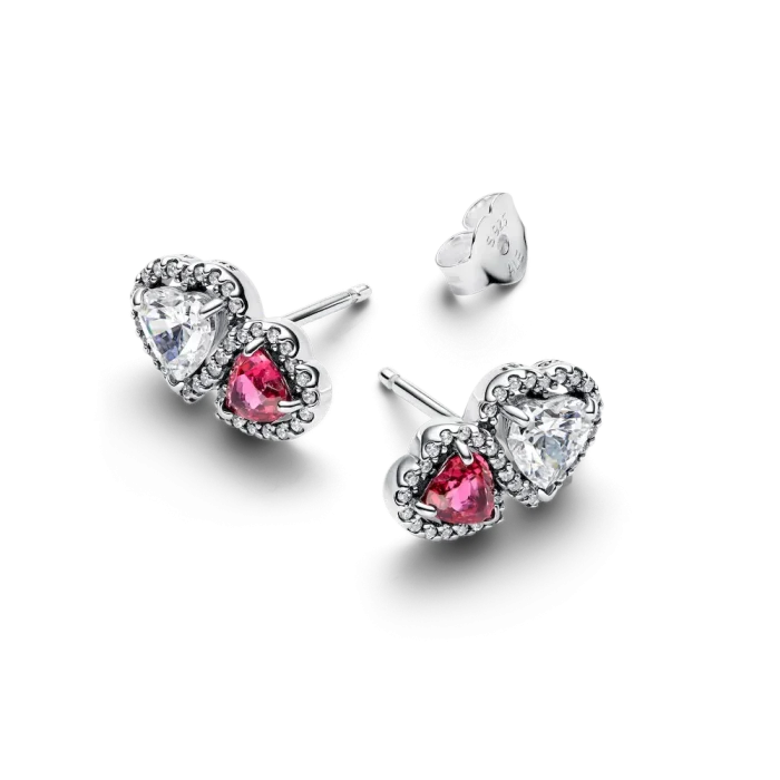 Halo Hearts Stud Earrings - Image 4
