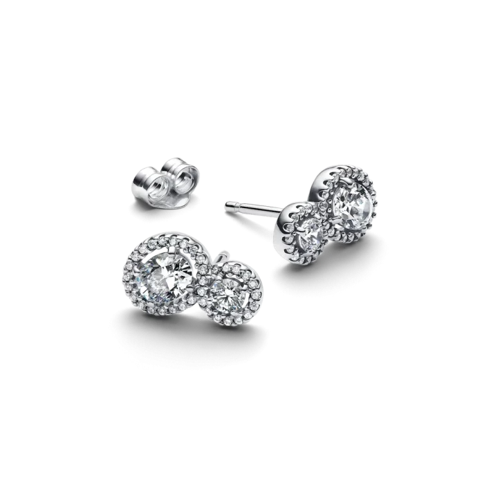 Embracing Halo Stud Earrings - Image 5
