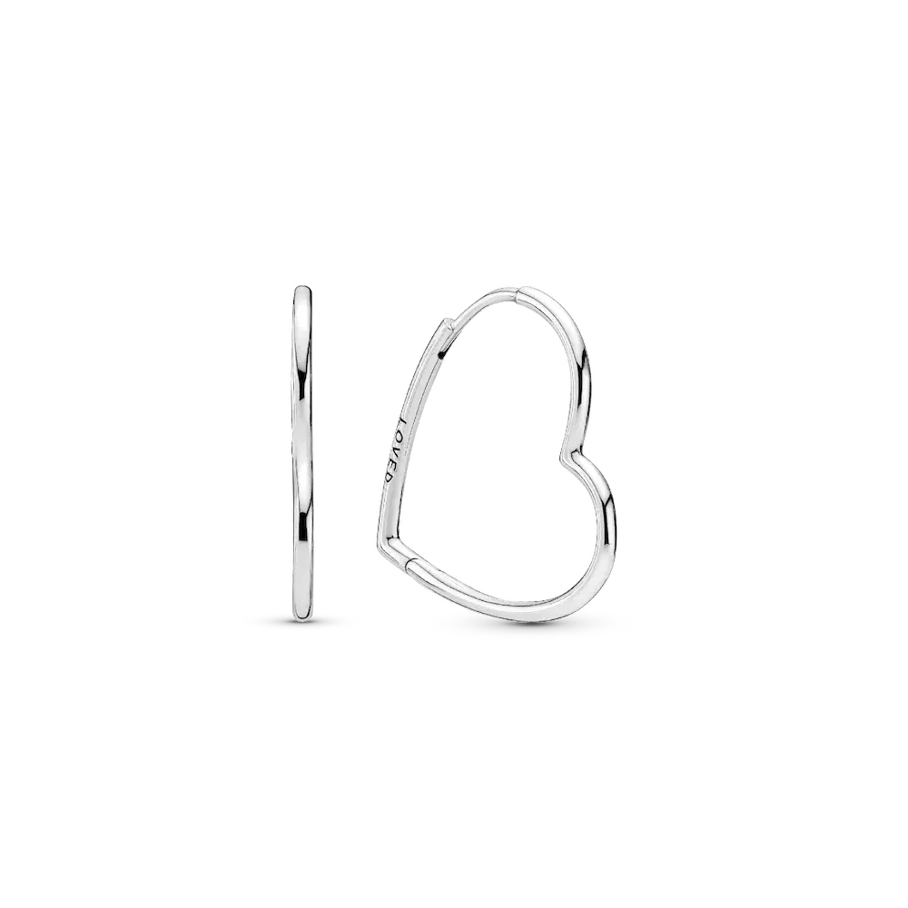 Asymmetrical Heart Hoop Earrings