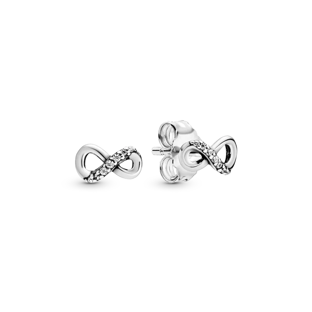 Sparkling Infinity Stud Earrings