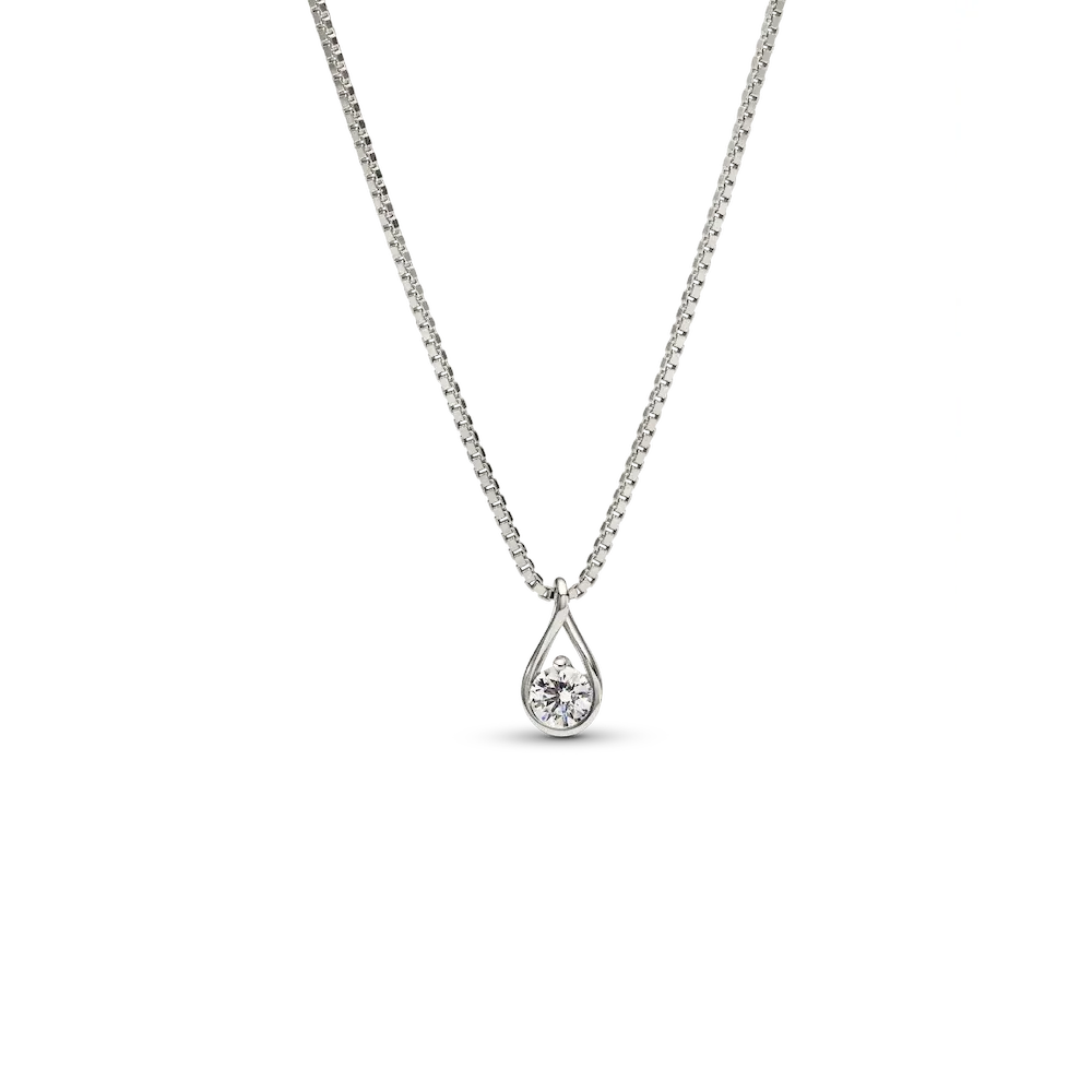 Pandora Infinite 14k White Gold Lab-grown Diamond Pendant Necklace