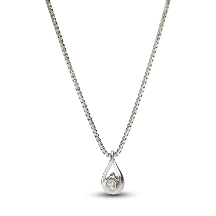 Pandora Infinite 14k White Gold Lab-grown Diamond Pendant Necklace - Image 3