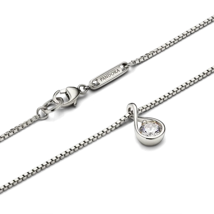 Pandora Infinite 14k White Gold Lab-grown Diamond Pendant Necklace - Image 4