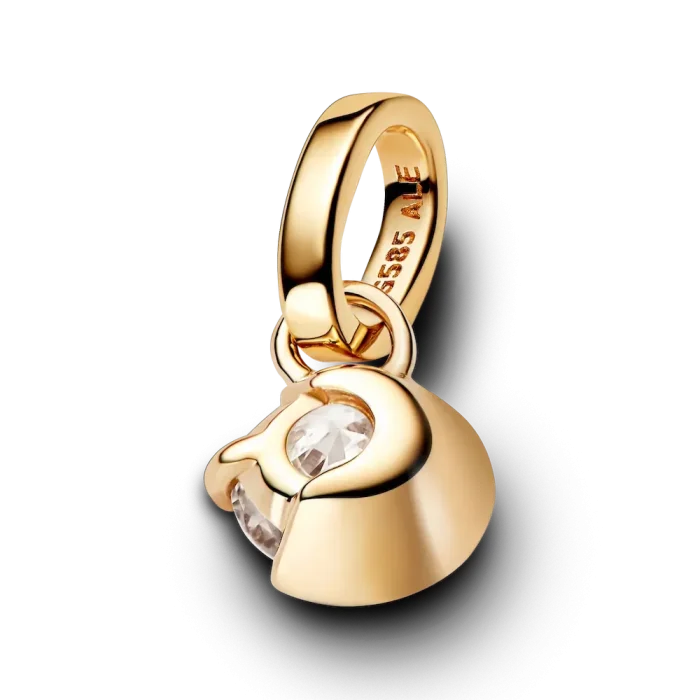 Pandora Talisman Lab-grown Diamond Moon Pendant Necklace 0.25 carat tw 14k Gold - Image 10