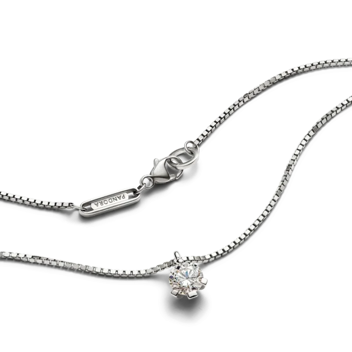 Pandora Nova 14k White Gold Lab-grown Diamond Pendant Necklace - Image 5