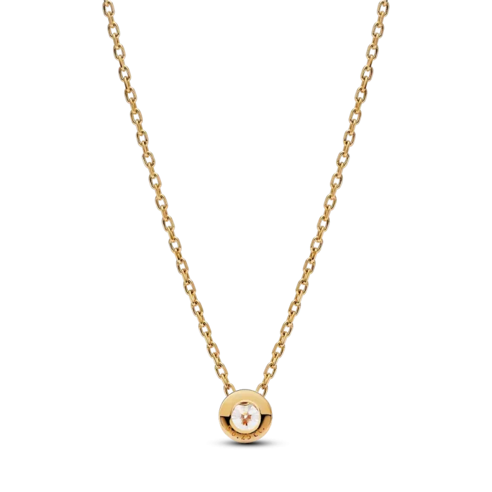 Pandora Era Bezel 14k Gold Lab-grown Diamond Pendant Necklace - Image 4