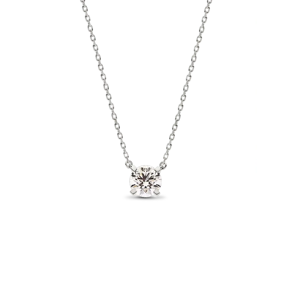 Pandora Era 14k White Gold Lab-grown Diamond Pendant Necklace