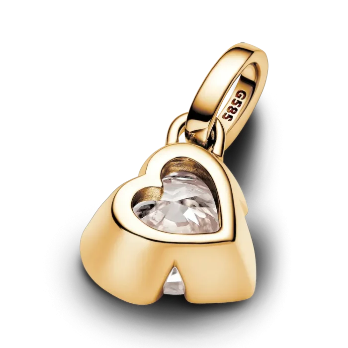 Pandora Talisman 14k Gold Lab-grown Diamond Heart Pendant - Image 5