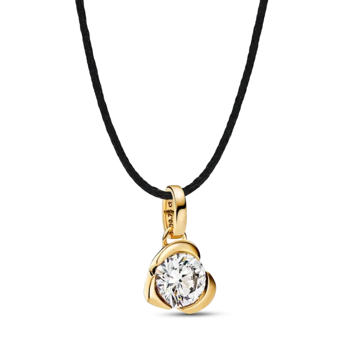 Pandora Talisman 14k Gold Lab-grown Diamond Heart Pendant - Image 7